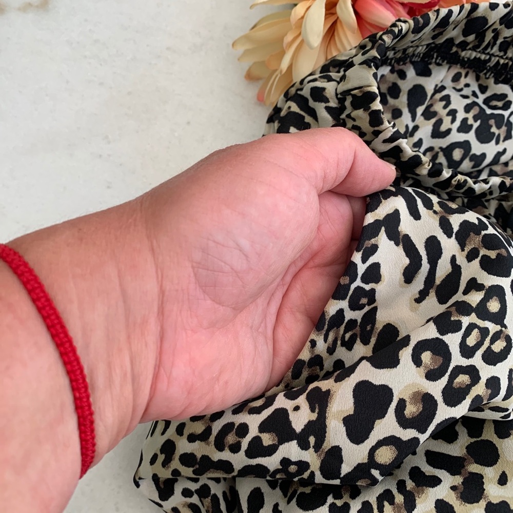 NWOT Forever 21 Wide Leg Leopard Pants - Picture 5 of 7